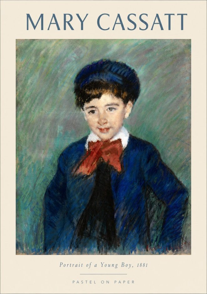 Mary Cassatt Portrait of a Young Boy, 1881 No4 - Poszter