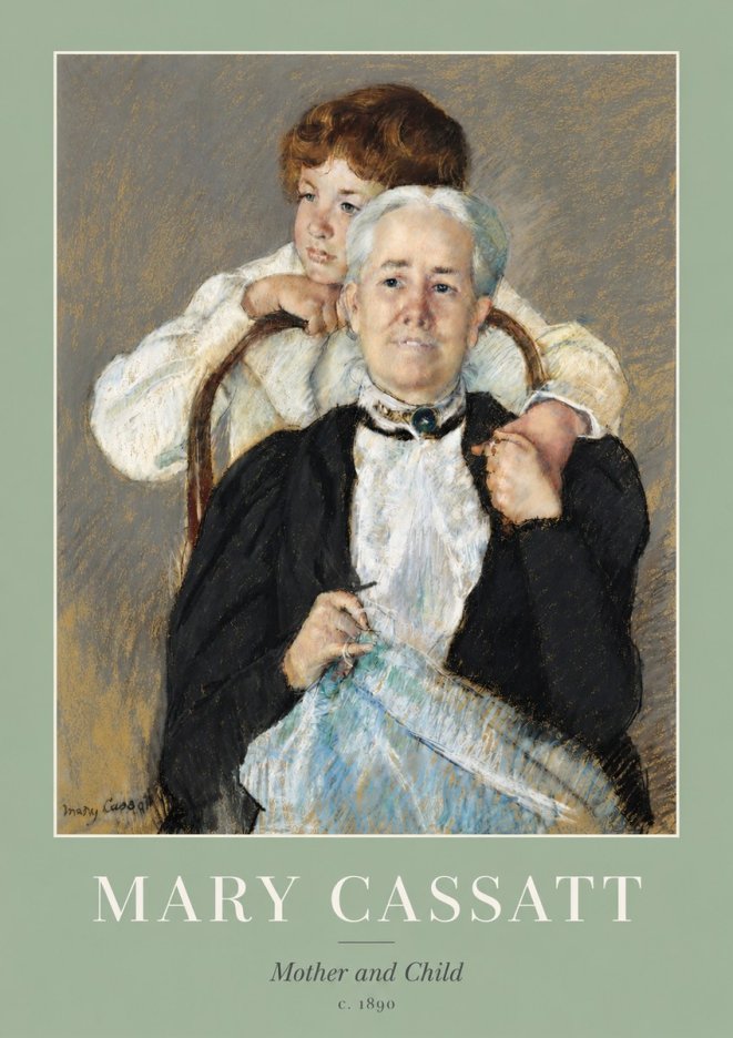 Mary Cassatt Mother and Child V No3 - Poszter