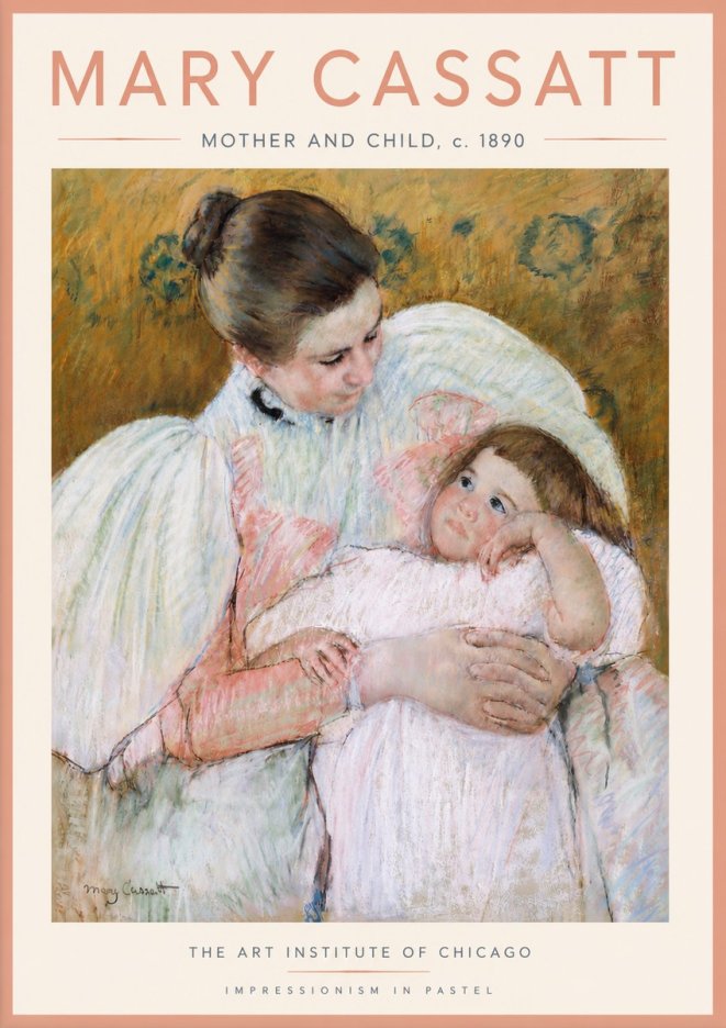 Mary Cassatt Mother and Child VI No4 - Poszter