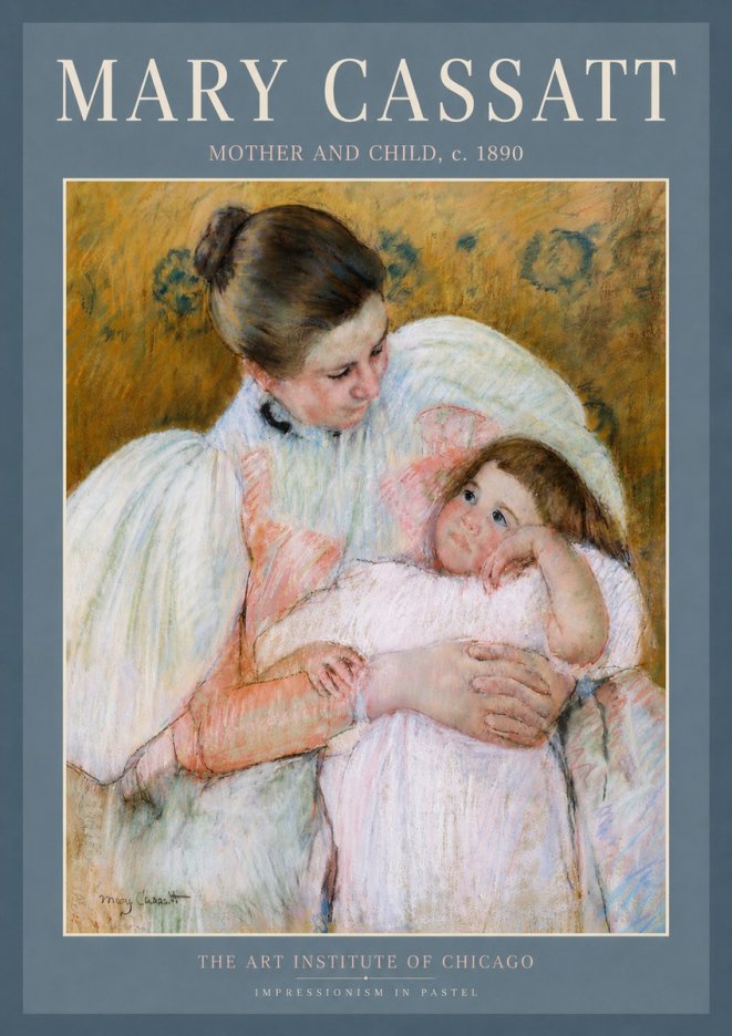 Mary Cassatt Mother and Child VI No5 - Poszter