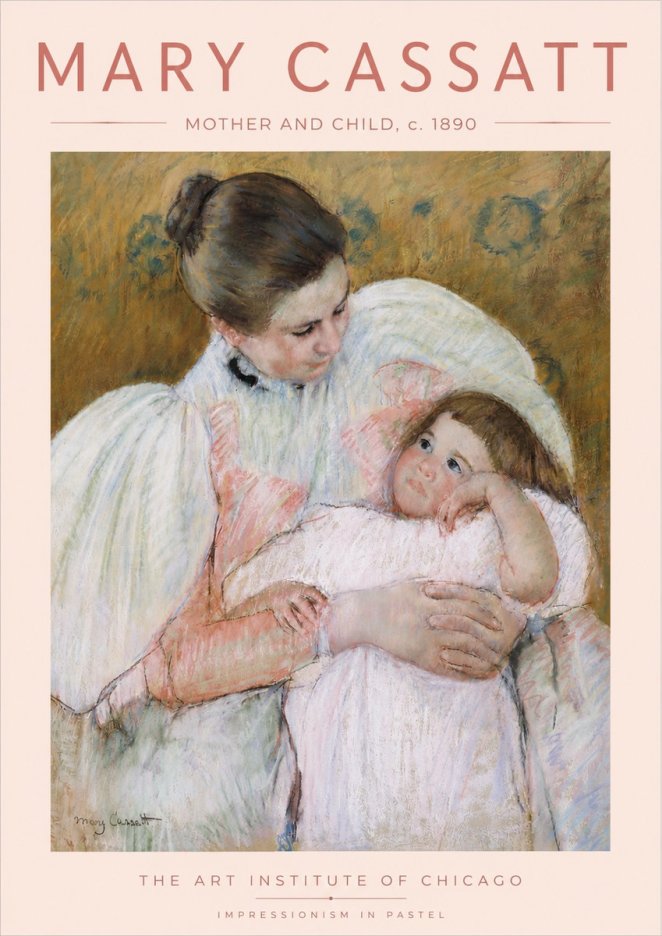 Mary Cassatt Mother and Child VI No6 - Poszter