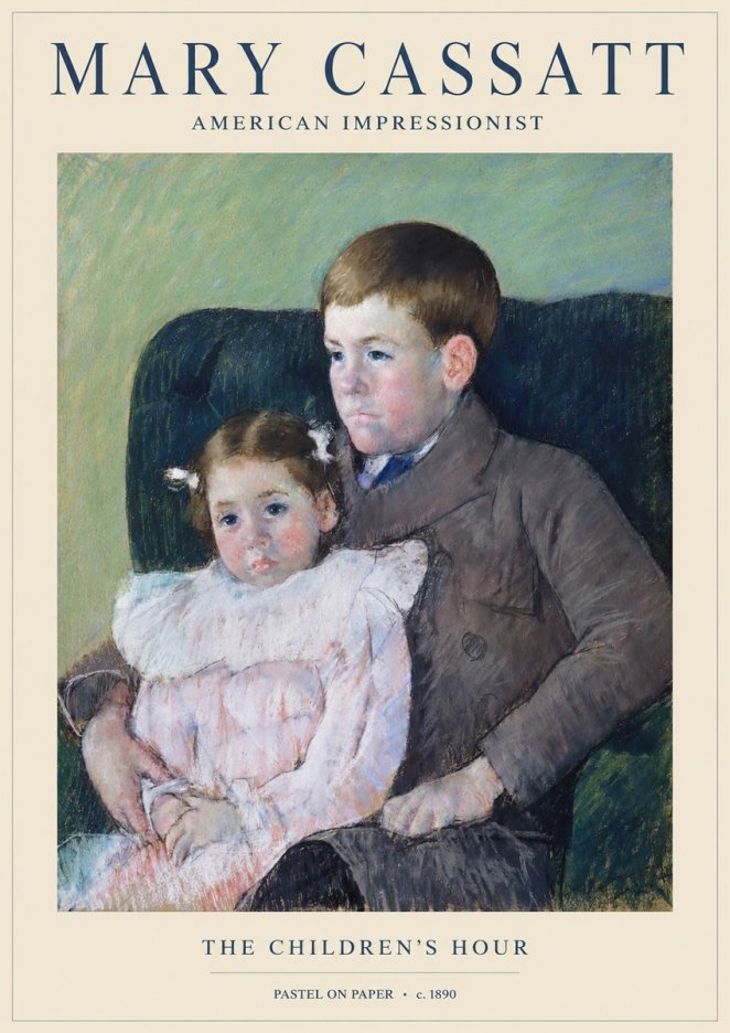 Mary Cassatt The Children's Hour No1 - Poszter