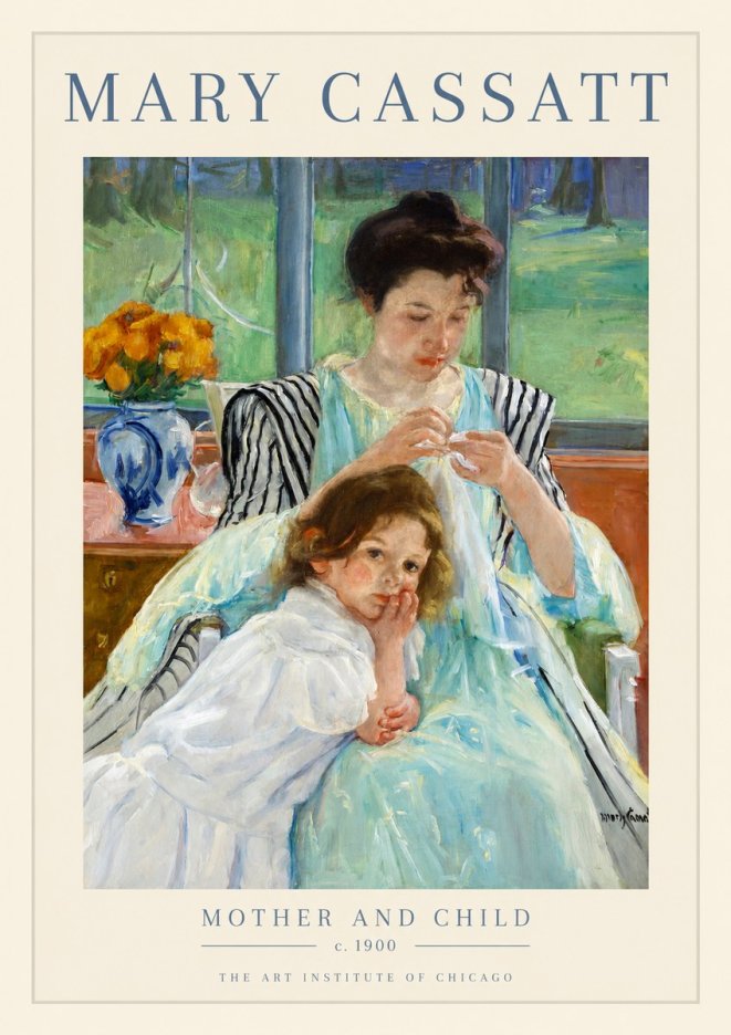 Mary Cassatt Mother and Child VII No1 - Poszter