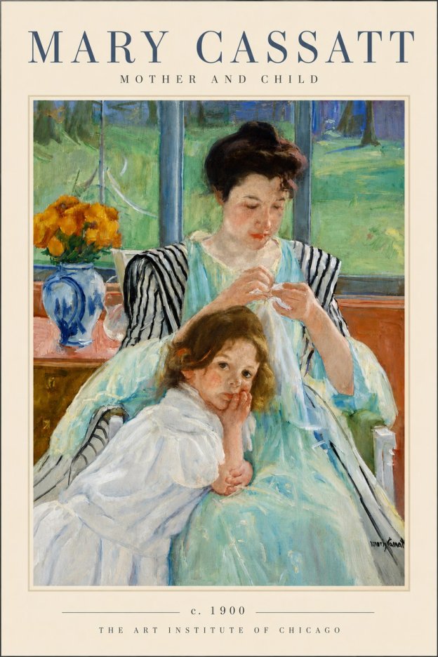 Mary Cassatt Mother and Child VII No4 - Poszter