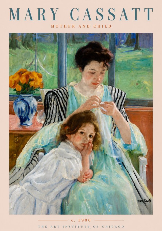 Mary Cassatt Mother and Child VII No5 - Poszter