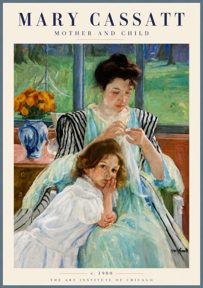 Mary Cassatt Mother and Child VII No6 - Poszter