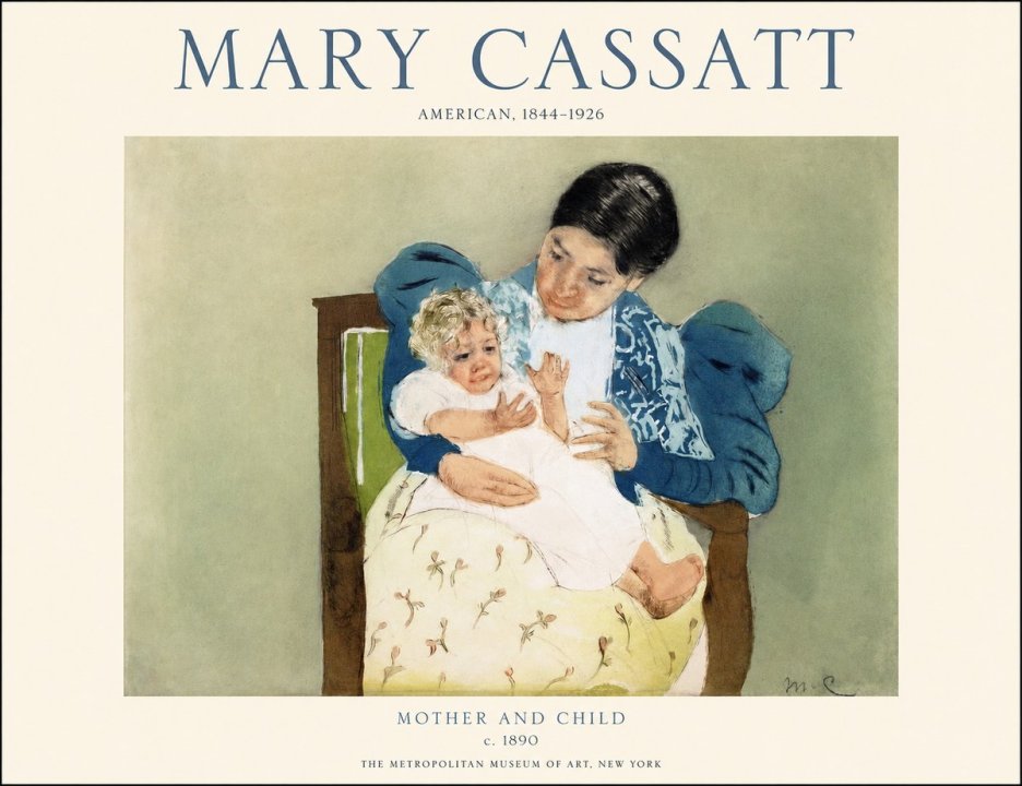 Mary Cassatt Mother and Child VIII No1 - Poszter