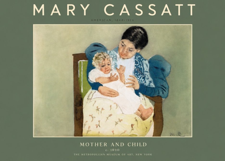 Mary Cassatt Mother and Child VIII No2 - Poszter