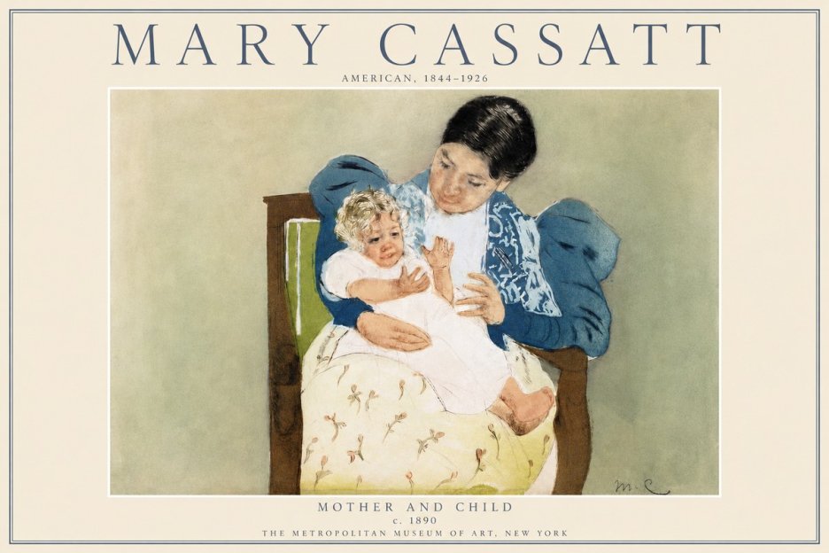 Mary Cassatt Mother and Child VIII No3 - Poszter