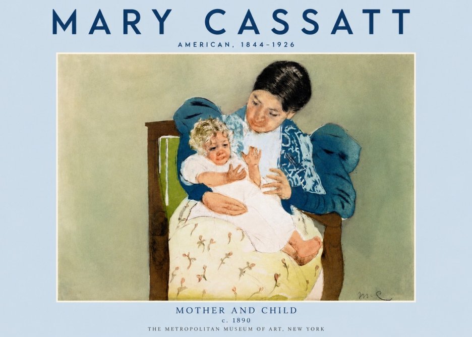 Mary Cassatt Mother and Child VIII No4 - Poszter