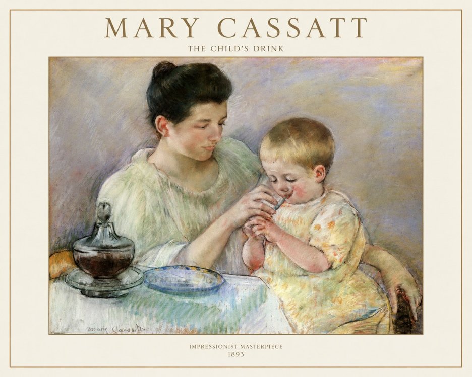 Mary Cassatt The Child's Drink No1 - Poszter