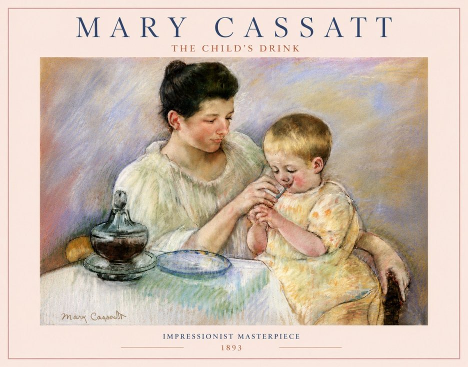 Mary Cassatt The Child's Drink No6 - Poszter