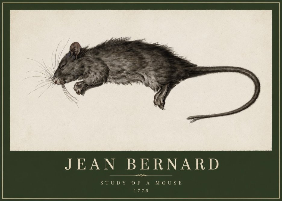 Jean Bernard Study of a Mouse II No2 - Poszter