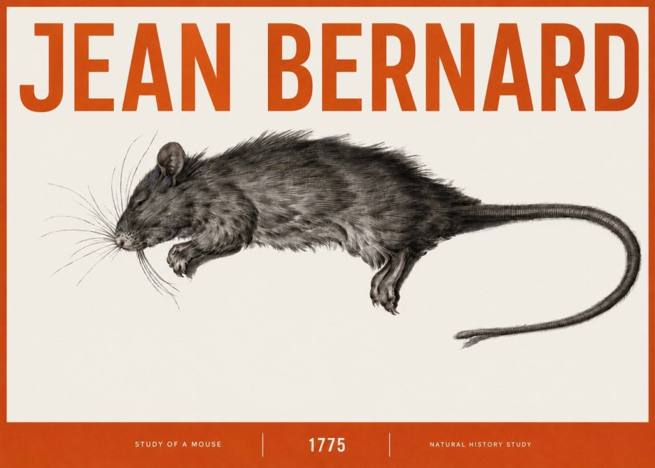 Jean Bernard Study of a Mouse II No3 - Poszter