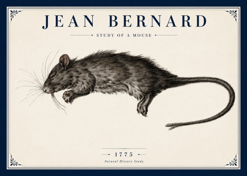 Jean Bernard Study of a Mouse II No5 - Poszter
