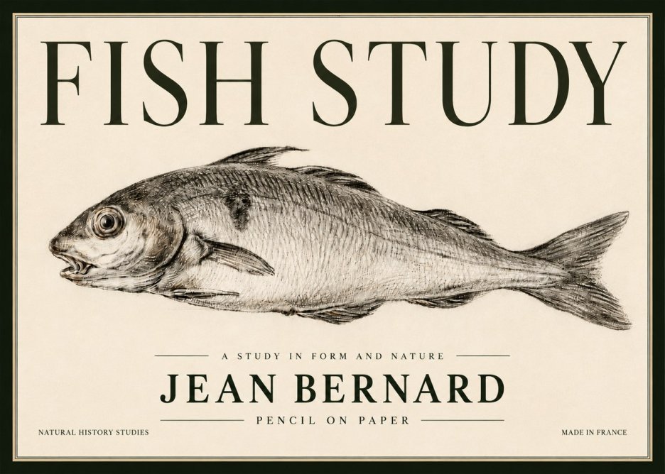 Jean Bernard Fish Study III No6 - Poszter