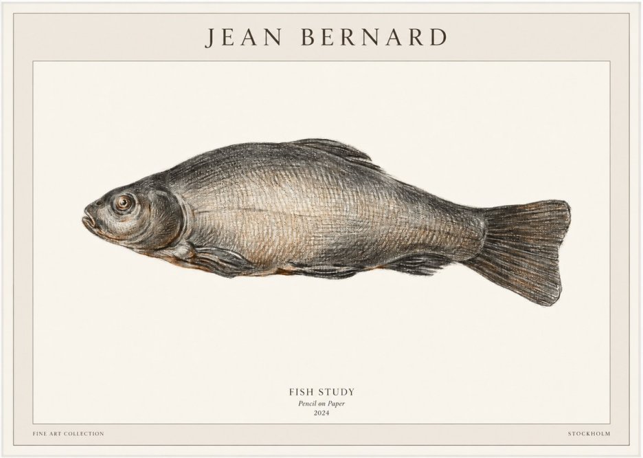 Jean Bernard Fish Study IV No1 - Poszter