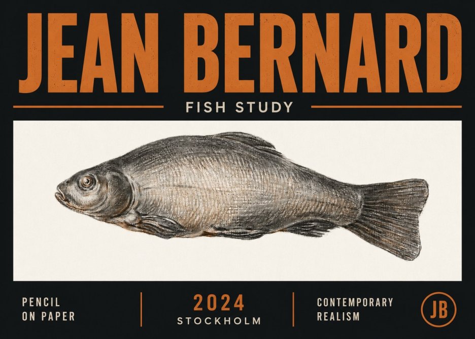 Jean Bernard Fish Study IV No4 - Poszter