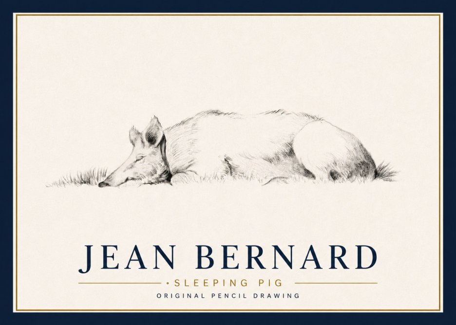 Jean Bernard Sleeping Pig II No4 - Poszter