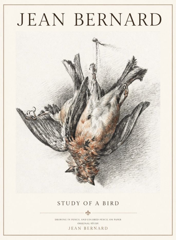 Jean Bernard Study of a Bird IV No3 - Poszter