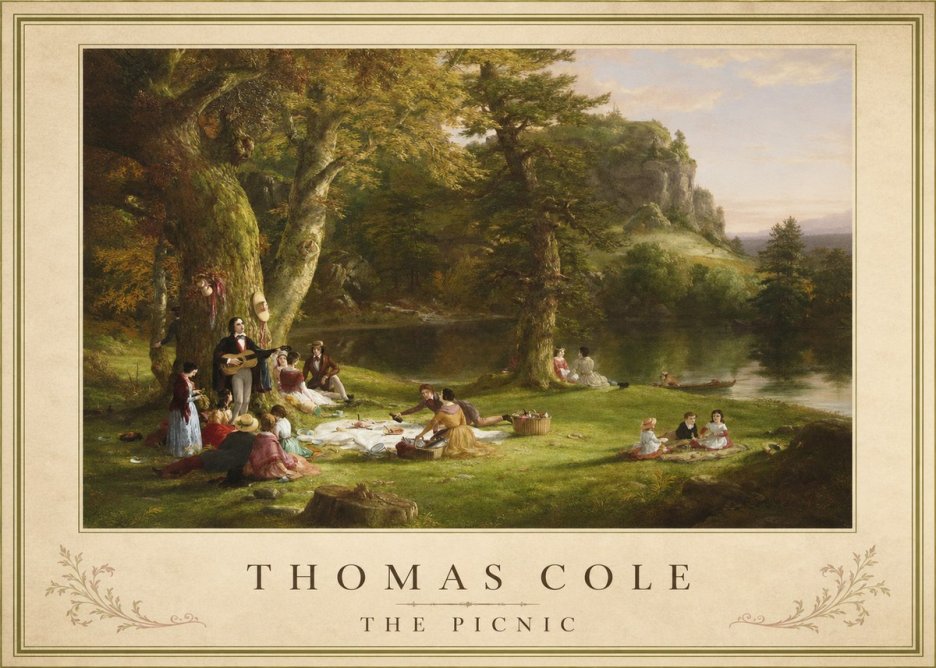 Thomas Cole The Picnic No5 - Poszter