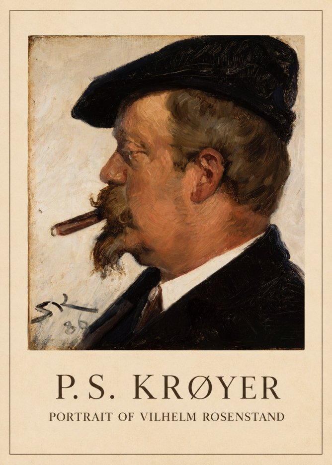 P.S. Krøyer Portrait of Vilhelm Rosenstand No1 - Poszter