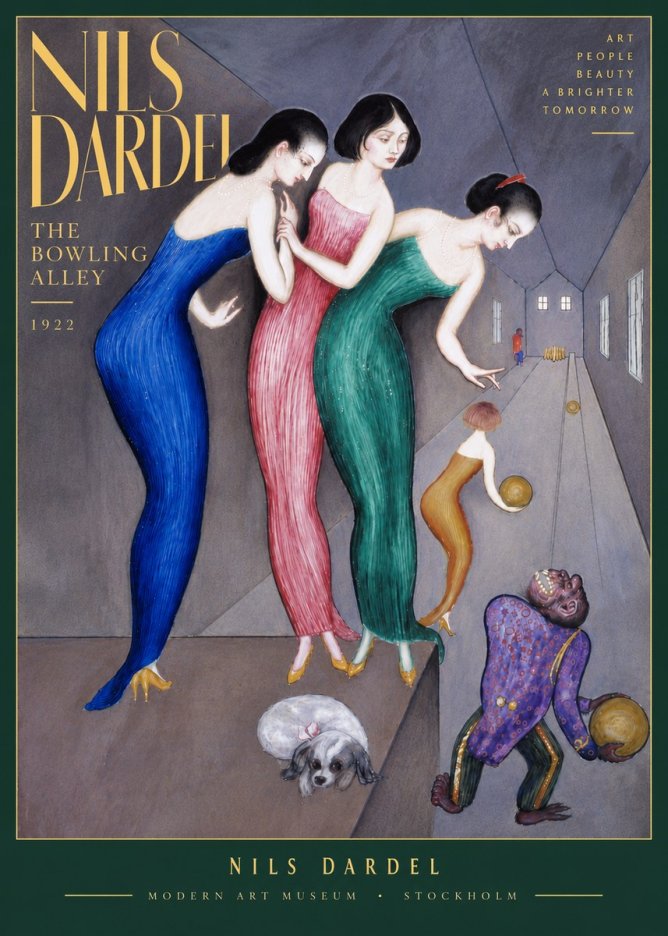 Nils Dardel Three Graces No6 - Poszter
