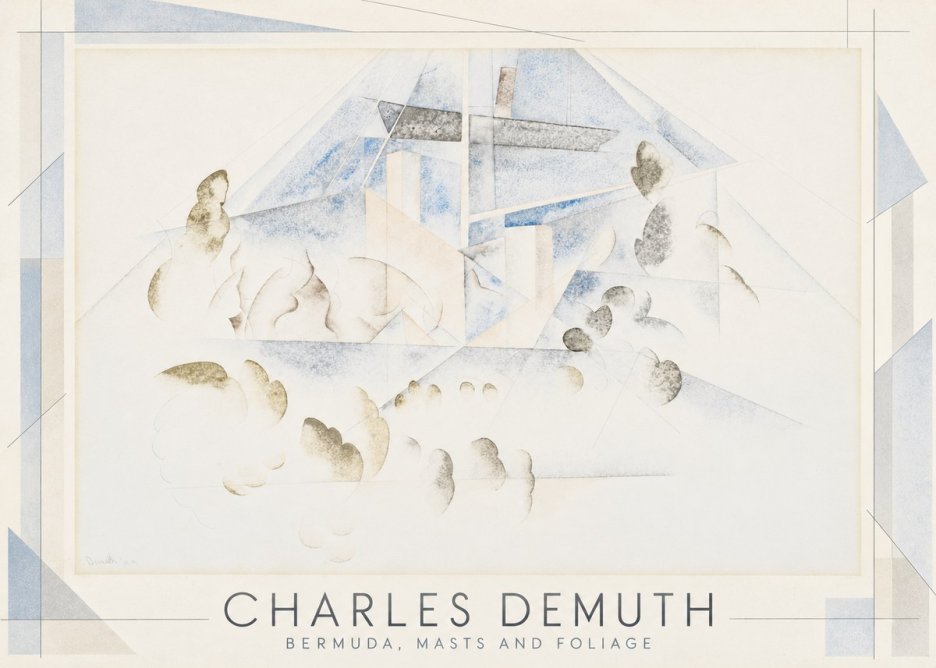 Charles Demuth Bermuda, Masts and Foliage No1 - Poszter