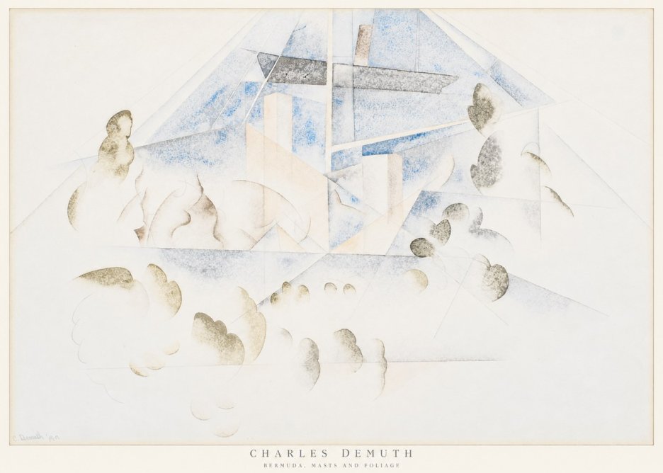 Charles Demuth Bermuda, Masts and Foliage No6 - Poszter