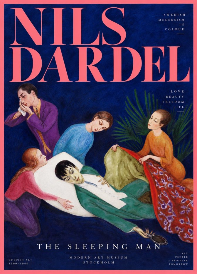Nils Dardel The Sleeping Man No2 - Poszter