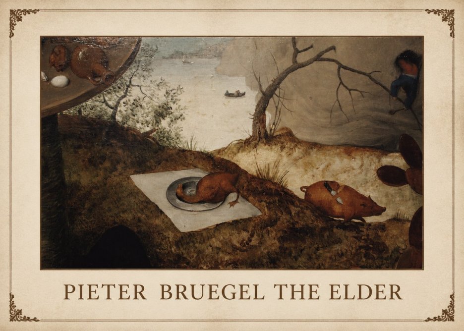 Pieter Bruegel The Pig Is Stabbed No1 - Poszter