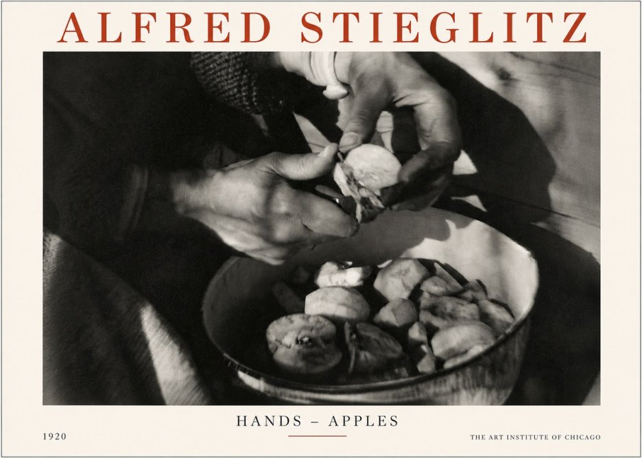 Alfred Stieglitz Hands - Apples No3 - Poszter