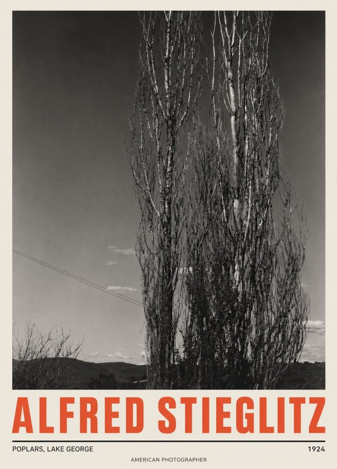 Alfred Stieglitz Trees - Lake George, 1921 No5 - Poszter