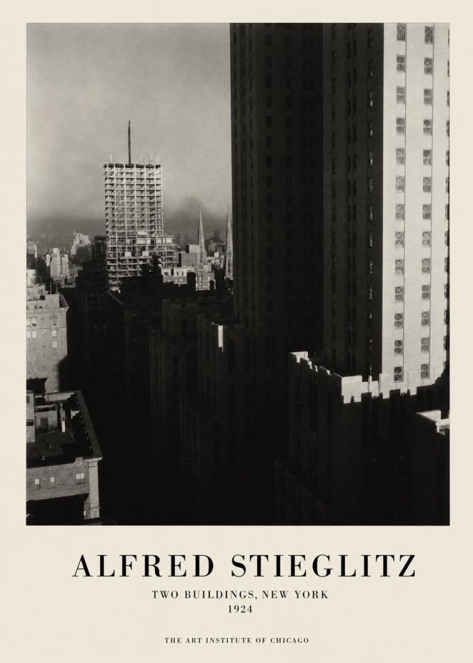 Alfred Stieglitz Two Buildings, New York No1 - Poszter