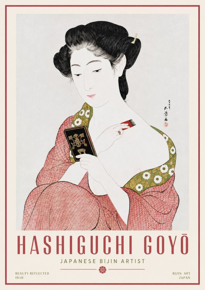 Hashiguchi Goyō Beauty Reflected No5 - Poszter