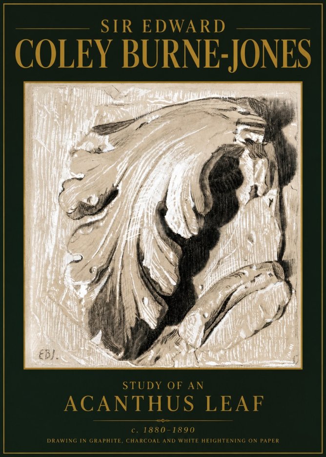 Edward Burne-Jones Study of an Acanthus Leaf No5 - Poszter