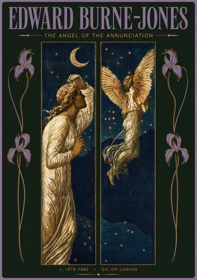 Edward Burne-Jones The Angel of the Annunciation No4 - Poszter
