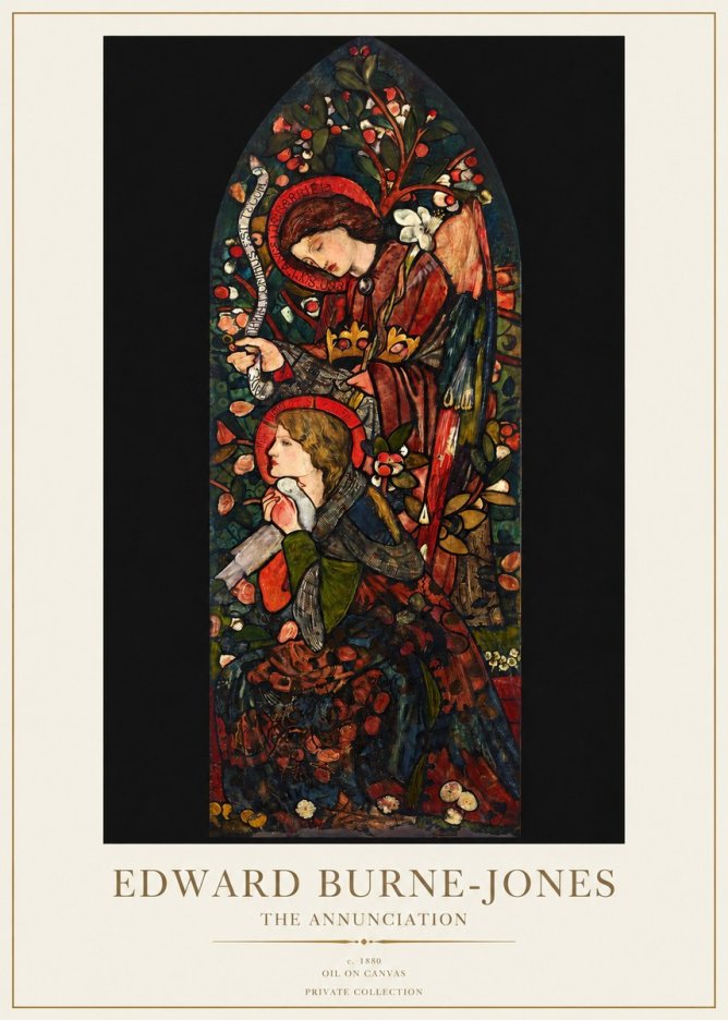 Edward Burne-Jones The Annunciation I No1 - Poszter