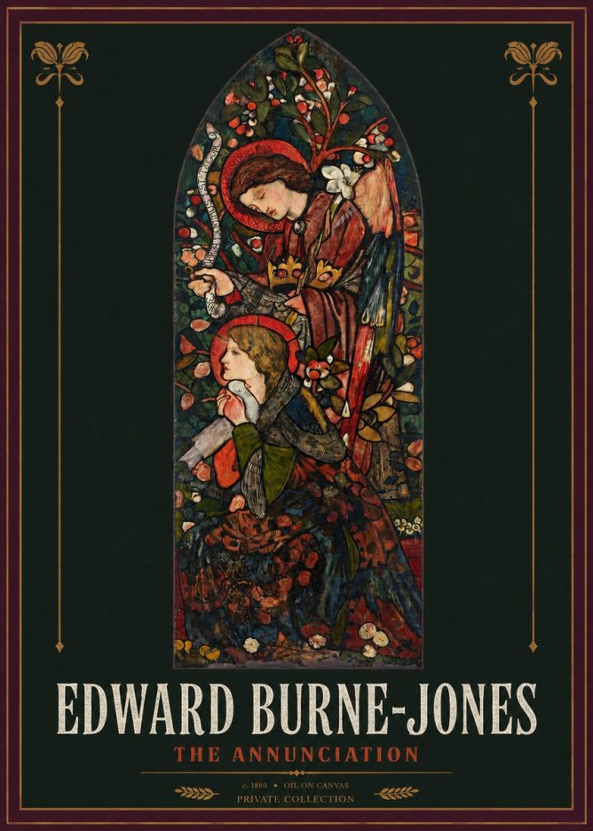 Edward Burne-Jones The Annunciation I No2 - Poszter