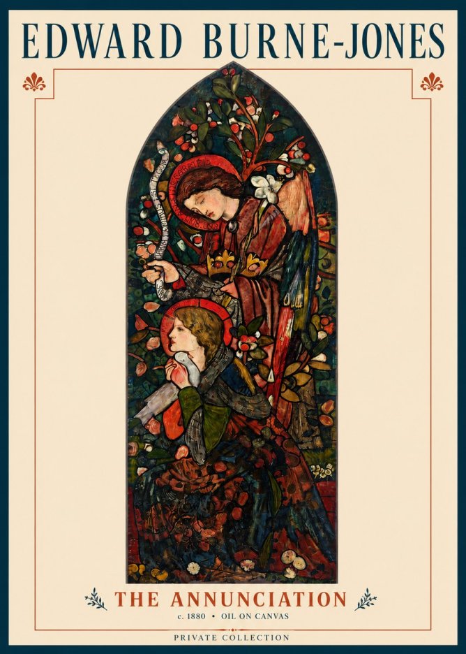 Edward Burne-Jones The Annunciation I No3 - Poszter