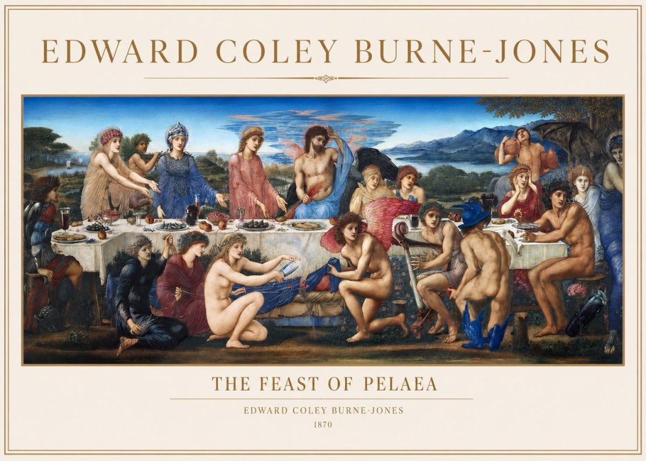 Edward Burne-Jones The Feast of Pelaea No1 - Poszter