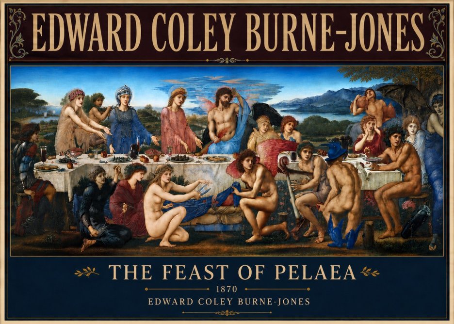 Edward Burne-Jones The Feast of Pelaea No4 - Poszter