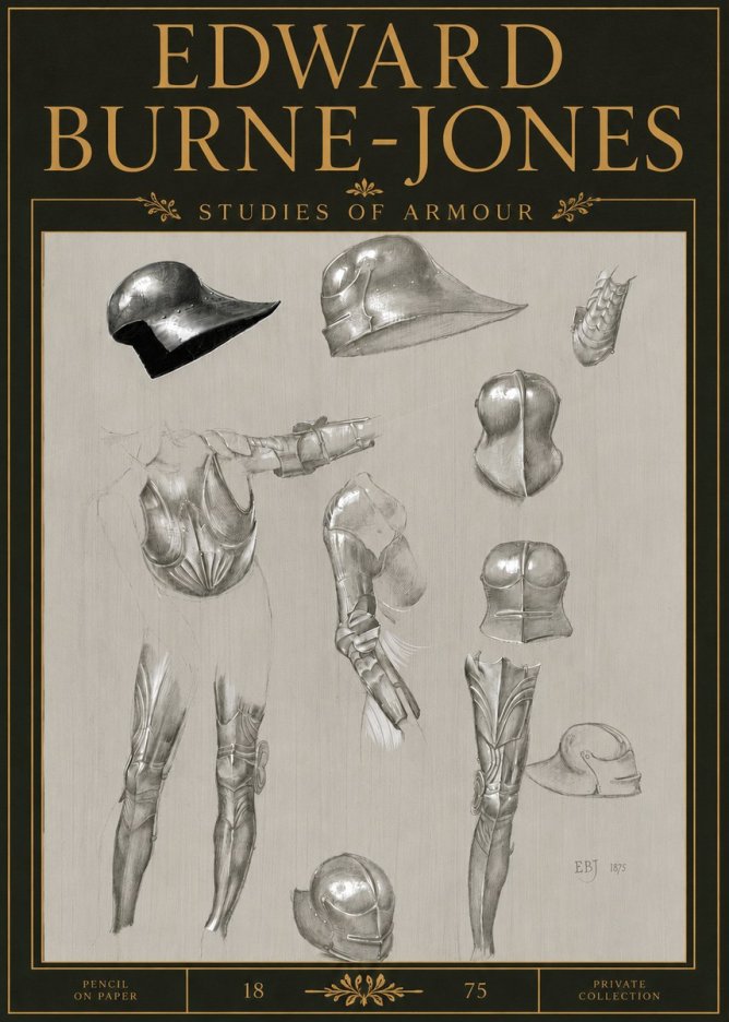 Edward Burne-Jones Studies of Armour No5 - Poszter