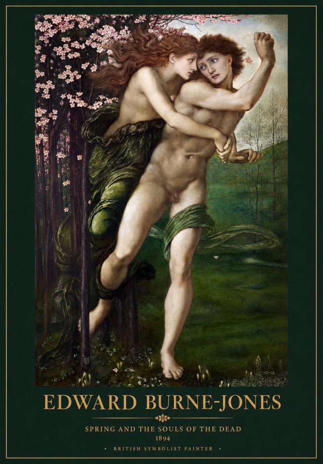 Edward Burne-Jones Springtime and the Spring No4 - Poszter