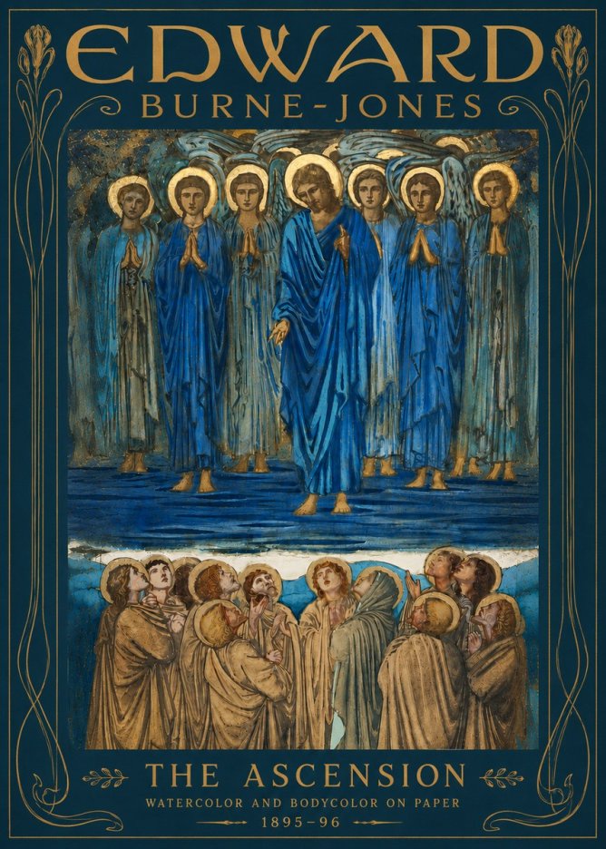 Edward Burne-Jones The Ascension No5 - Poszter