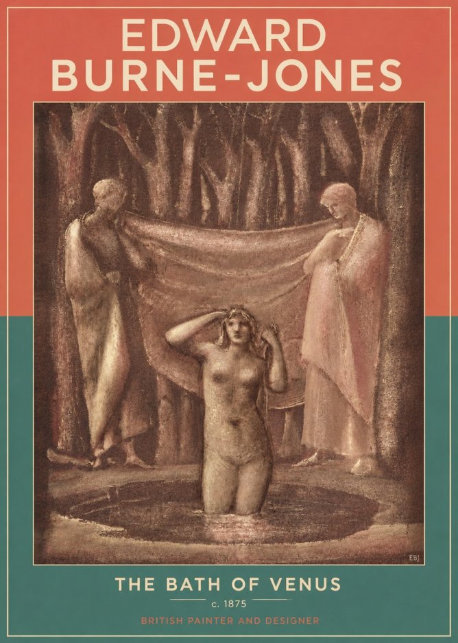 Edward Burne-Jones The Bath of Venus No3 - Poszter