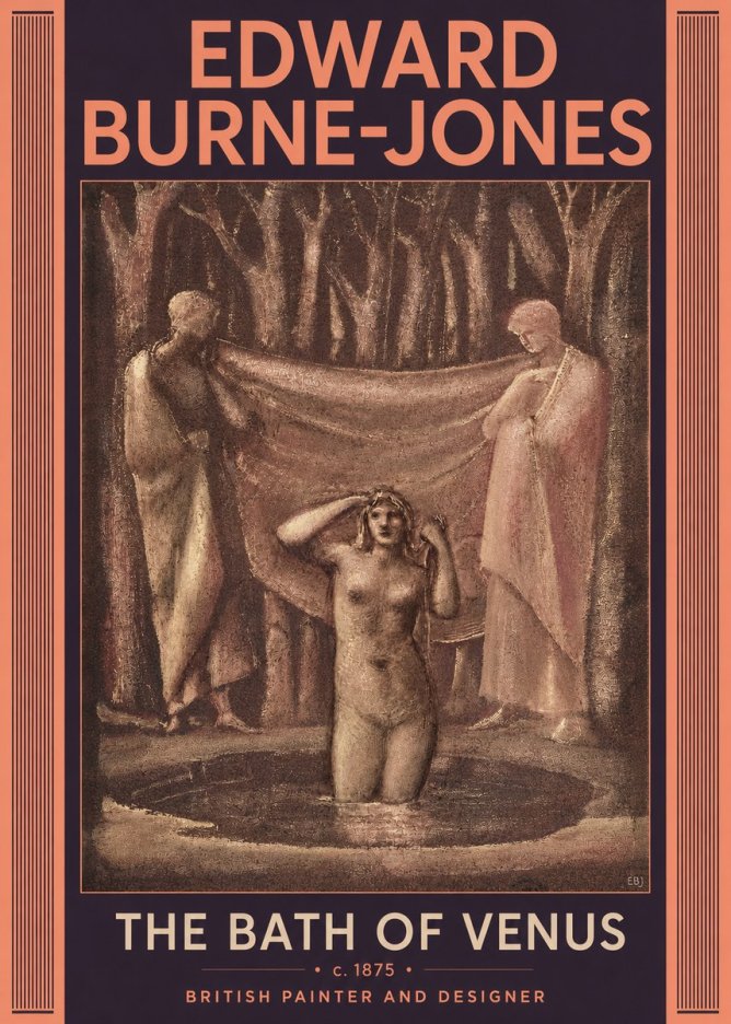 Edward Burne-Jones The Bath of Venus No6 - Poszter
