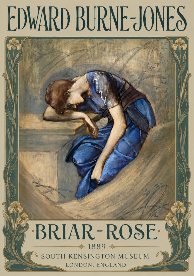 Edward Burne-Jones Briar-rose No6 - Poszter