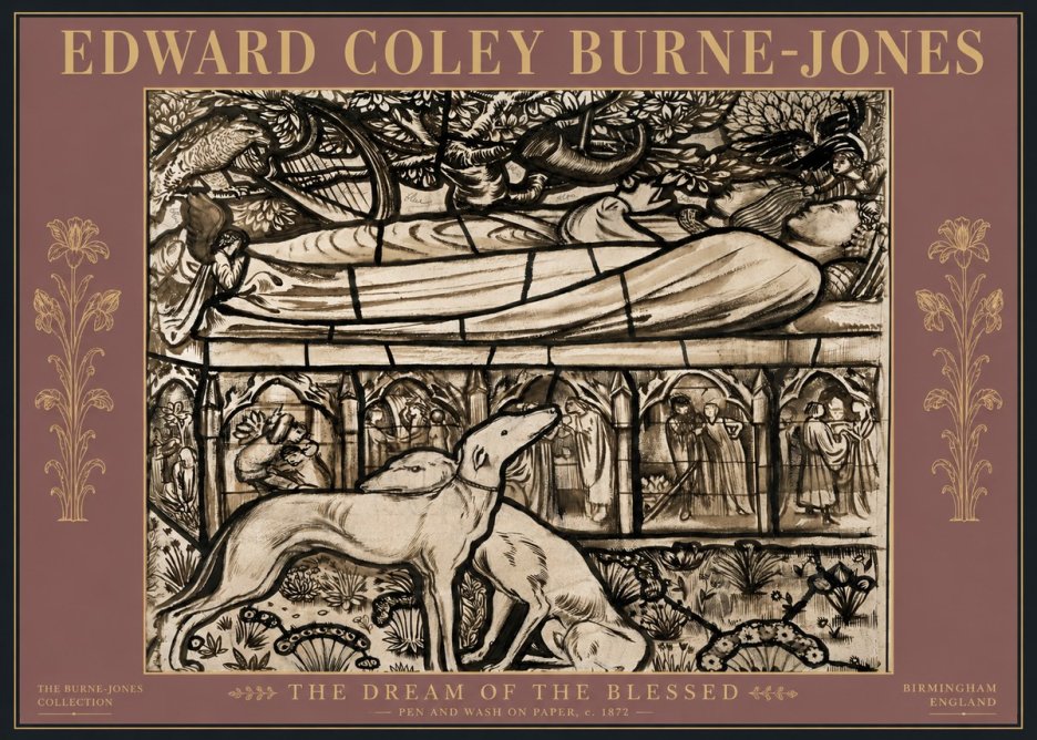 Edward Burne-Jones The Dream of the Blessed No6 - Poszter