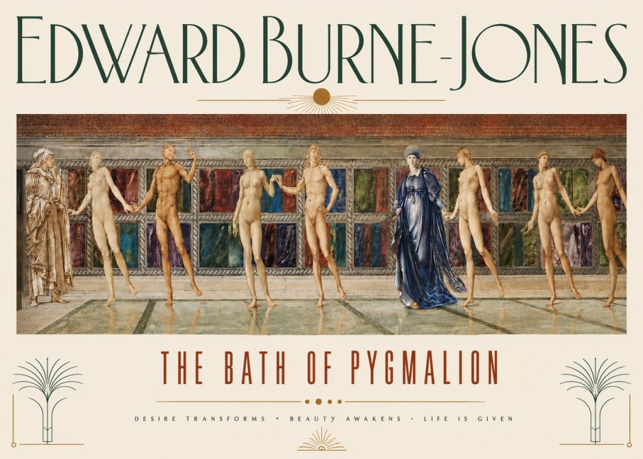 Edward Burne-Jones The Bath of Pygmalion No3 - Poszter